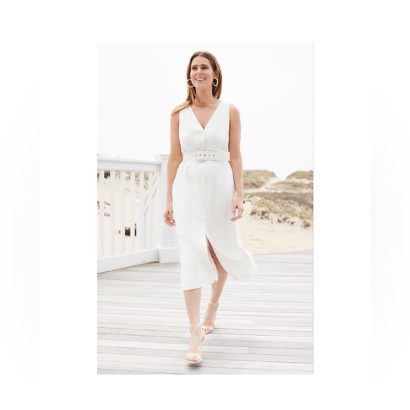 Something Navy Daisy PVC white heels - Picture 3 of 10